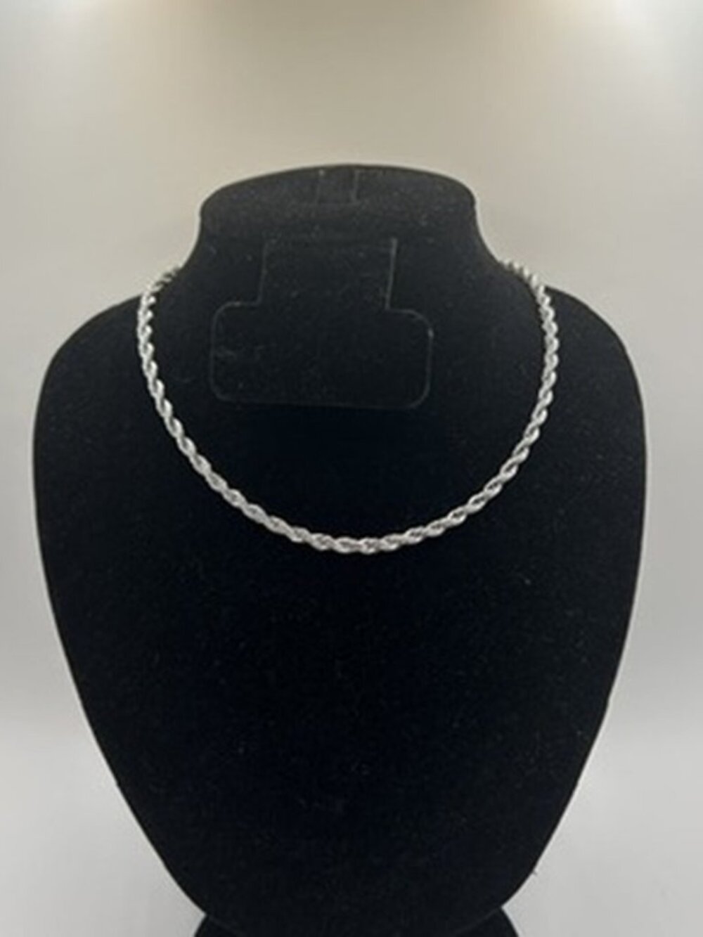 4mm Rope Chain Real Silver Womens Dainty Stainless Steel Plated 18 Inch Durable